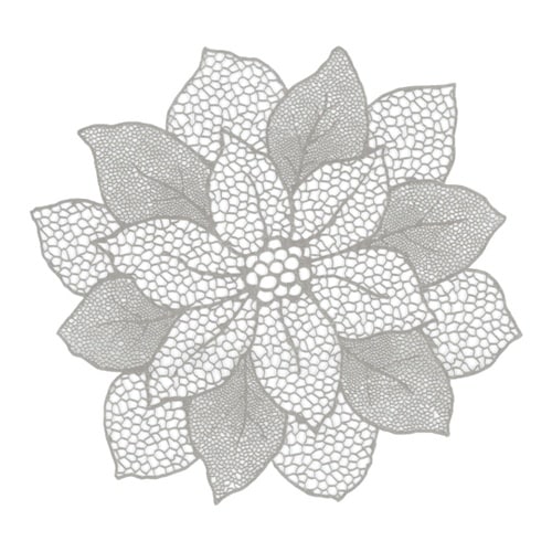 変形マット フラワー シルバー 5031