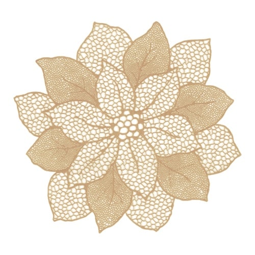 変形マット フラワー ゴールド 5031