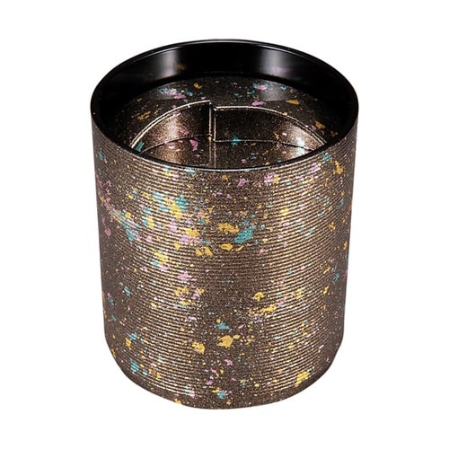 耐熱式部箸洗椀(蓋親)金光彩内黒 300