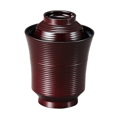 線引き細身箸洗い椀(蓋親)溜内黒 370