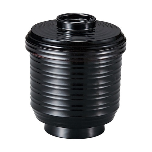 ロクロ目小吸物椀 黒内朱 3700111