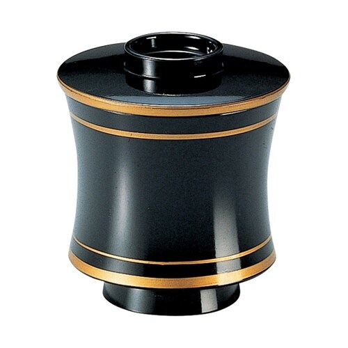 糸巻小吸物椀(蓋親)黒金ヒモ 34010