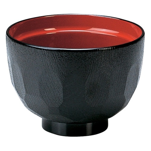 3.2寸 亀甲汁椀 黒内朱 350100