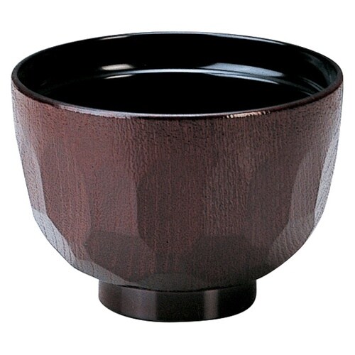 3.2寸 亀甲汁椀 親 溜内黒 3501