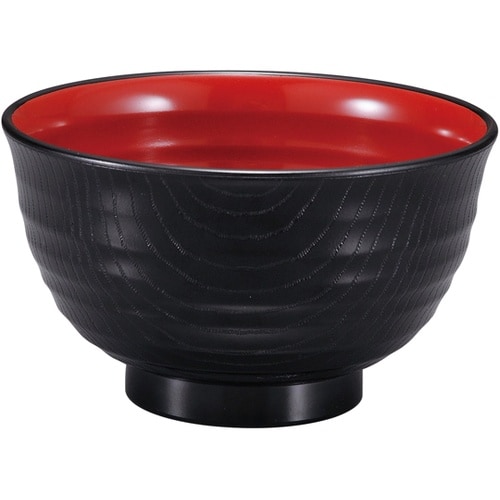 TA内外乱引汁椀(大)122黒内朱 33