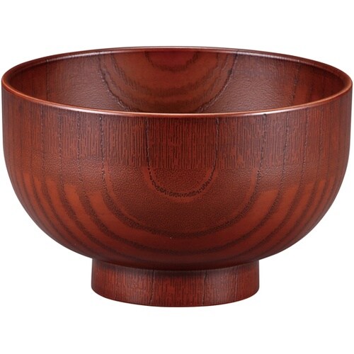 耐熱φ120 木調お好み椀 紅摺り 30