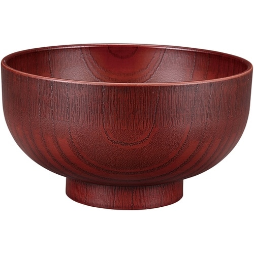 耐熱φ135 木調お好み椀 紅摺り 30