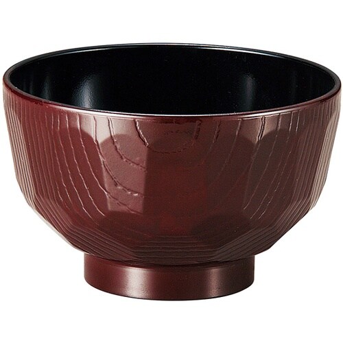 φ110えびす亀甲汁椀 新溜内黒 300