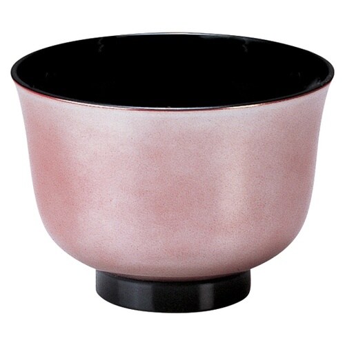 百合汁椀 朱/銀パール 12023220