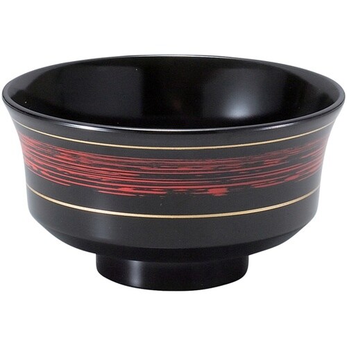 TA新4寸 天竜寺汁椀 黒・帯ひも 33