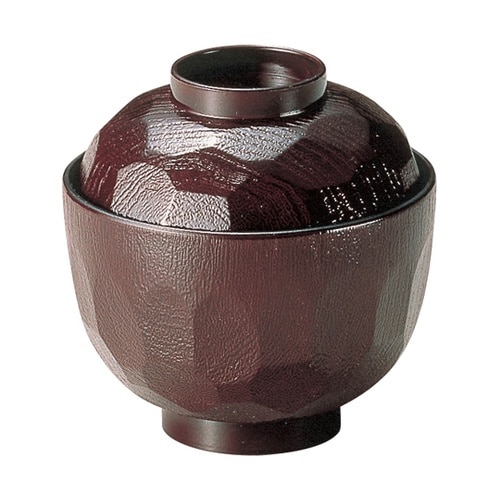 亀甲小吸椀(蓋親)溜 内黒 350100