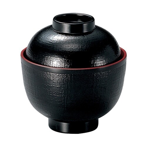 3.1寸 布目小吸椀 黒内朱 33100