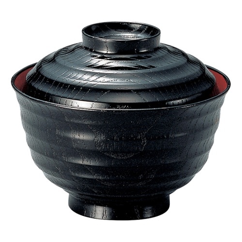 3.5寸 飛竜乱引き椀(蓋親)黒内朱 3