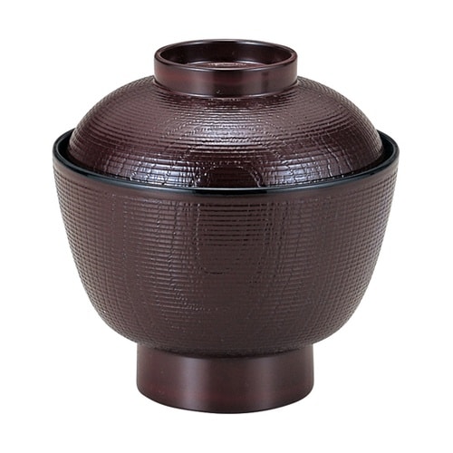 積楽千筋ケヤキ椀(蓋親)新溜 12017