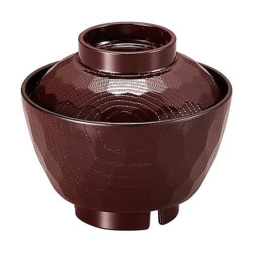 耐熱ピース亀甲椀(小)(蓋親)新溜内黒