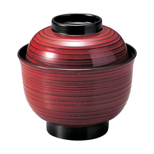 3.5寸 乱筋羽反小吸椀 朱研出し 12