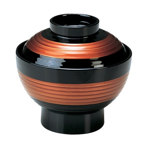 耐熱3.3寸 平筋小吸物椀 黄金塗分 内