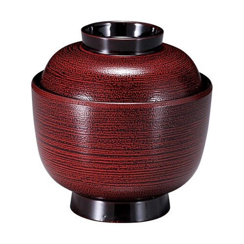 耐熱一口古代椀 溜刷毛目 内黒 3100