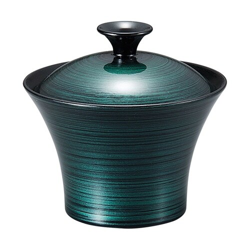 耐熱聖火椀(蓋親)エメラルドライン 内黒