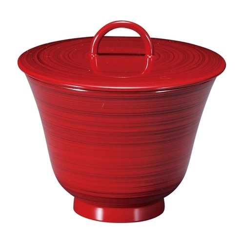 耐熱リング百合型椀 セット 朱カスリ 内