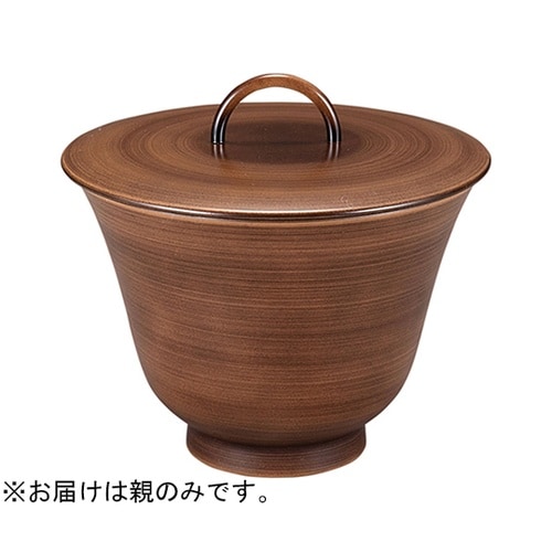 耐熱リング百合型椀(大)ダークかすみ内黒