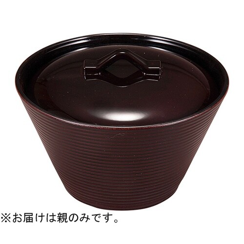 耐熱千筋クィーン椀 小(親)溜内黒 30