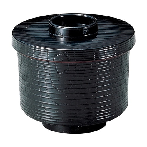 柾目小吸物椀 黒(内朱) 3502031