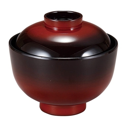 麻呂小吸椀 朱ぼかし内黒 3004452