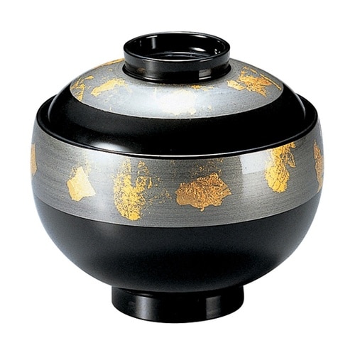 3.1寸 布袋椀グレー金箔帯 33100