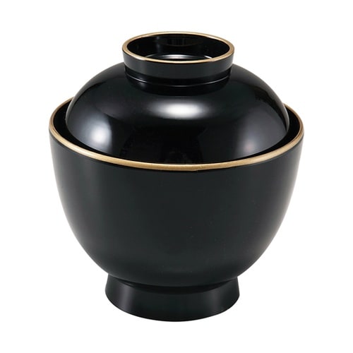 耐熱3.2寸 玉子椀 黒天金 内黒 33