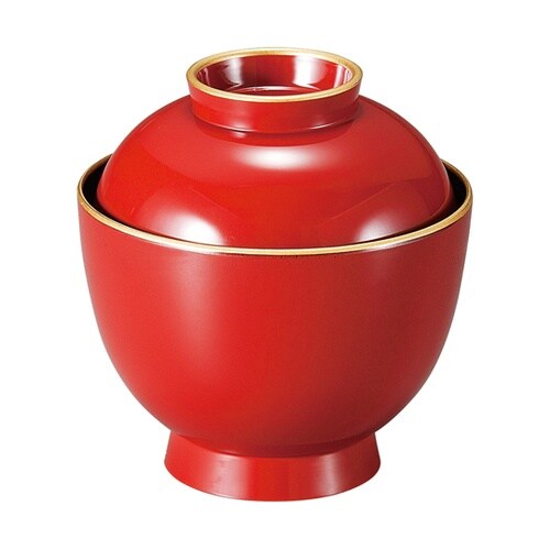 耐熱3.2寸 玉子椀 朱天金 内黒 37