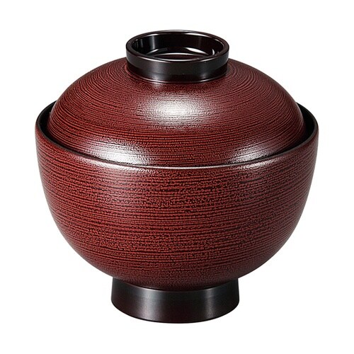 祥隅丸椀 溜刷毛目 12033270