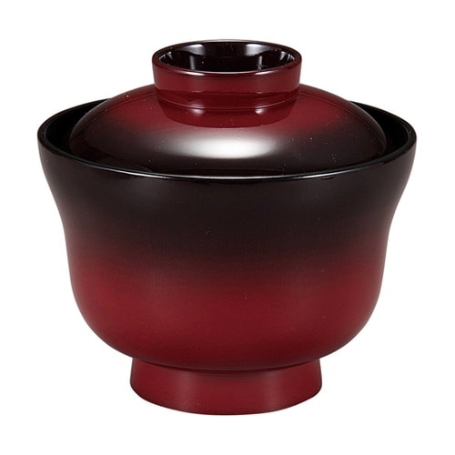 耐熱3.5寸 かすみ椀 朱ぼかし内黒 3