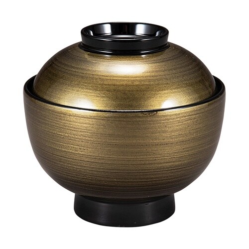 耐熱3.5寸 丸駒椀 菜種油刷毛目内黒