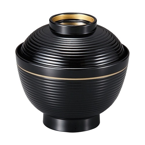 耐熱3.6寸 千筋高仙才椀 黒高台内金