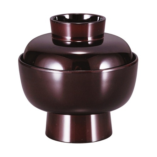 耐熱4寸 古代椀 溜 内黒 310065