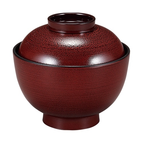 耐熱3.8寸 京型椀 溜刷毛目内黒 30