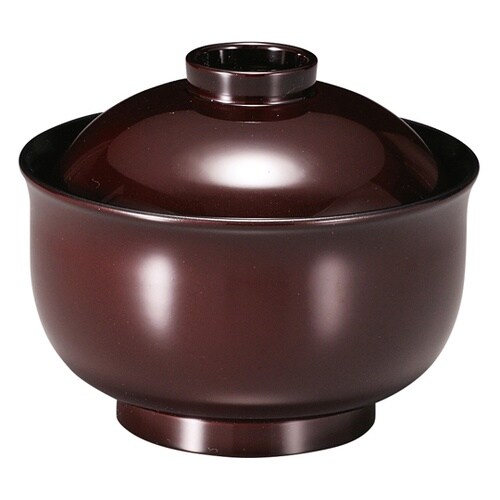 耐熱3.8寸 ゆり型吸物椀 溜 内黒 3