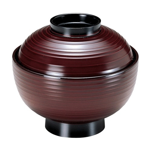 耐熱4寸 乱吸物椀 溜ツバ黒 内黒 33