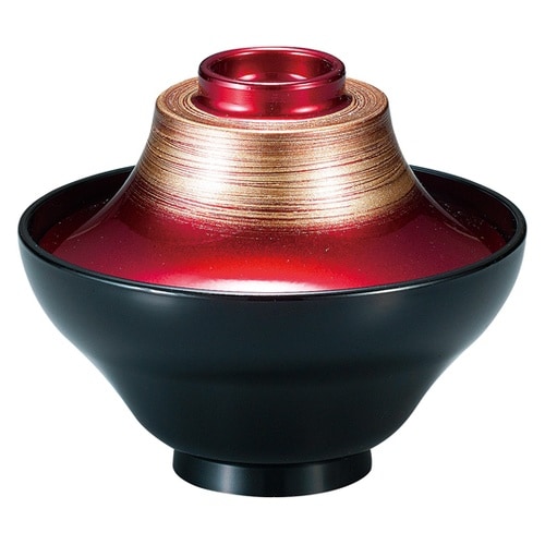 福富士椀(蓋親)ワイン/金刷毛目 310