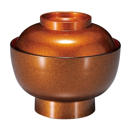 耐熱4.5寸 雑煮椀 梨地 内朱 310