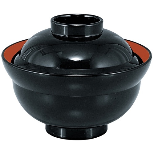 耐熱4.6寸 かがみ椀 黒 内朱 320