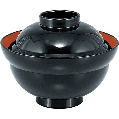 耐熱6寸 かがみ椀 黒 内朱 32015