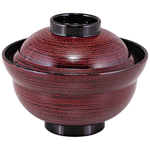 耐熱4.6寸 かがみ椀 溜ハジキ刷毛目