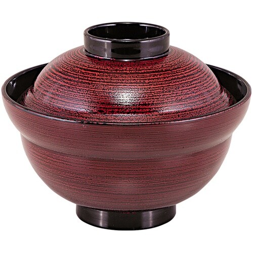 耐熱6寸 かがみ椀 溜ハジキ刷毛目 内黒