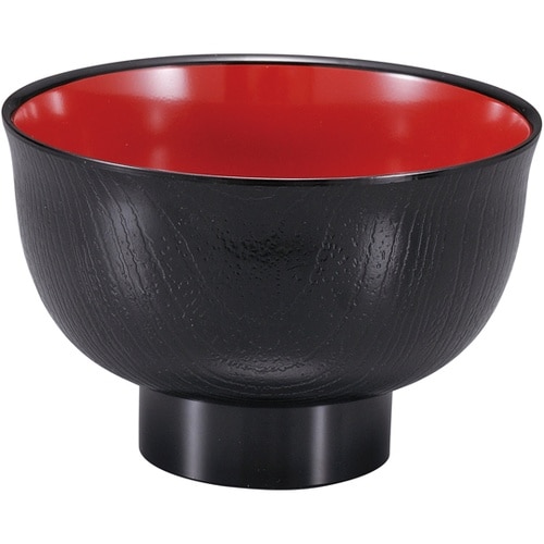 (新)羽反木目 小丼 黒内朱 33101