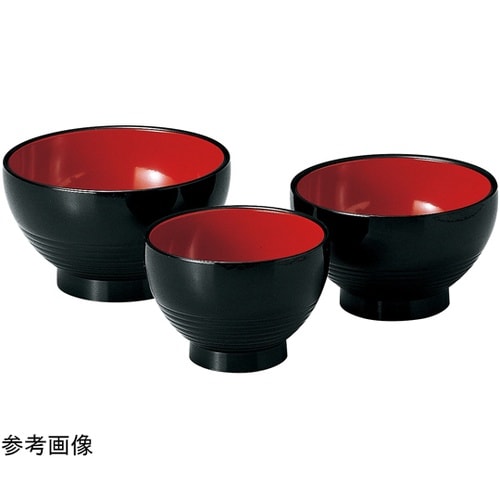 耐A4.3寸 大福鉢 黒内朱 30004