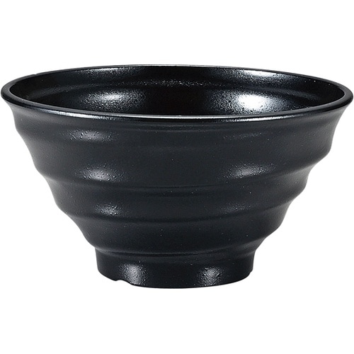 TA17cm 段付鉢 黒石目 31082