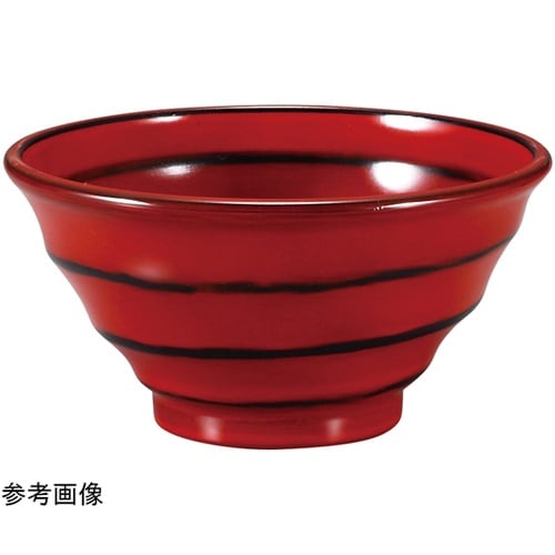 TA15cm 段付鉢 朱研ぎ出し(内外)