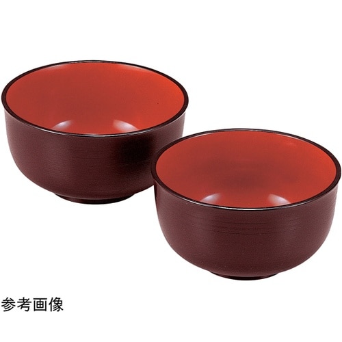 TA5.5千筋多用鉢 溜内朱 38021